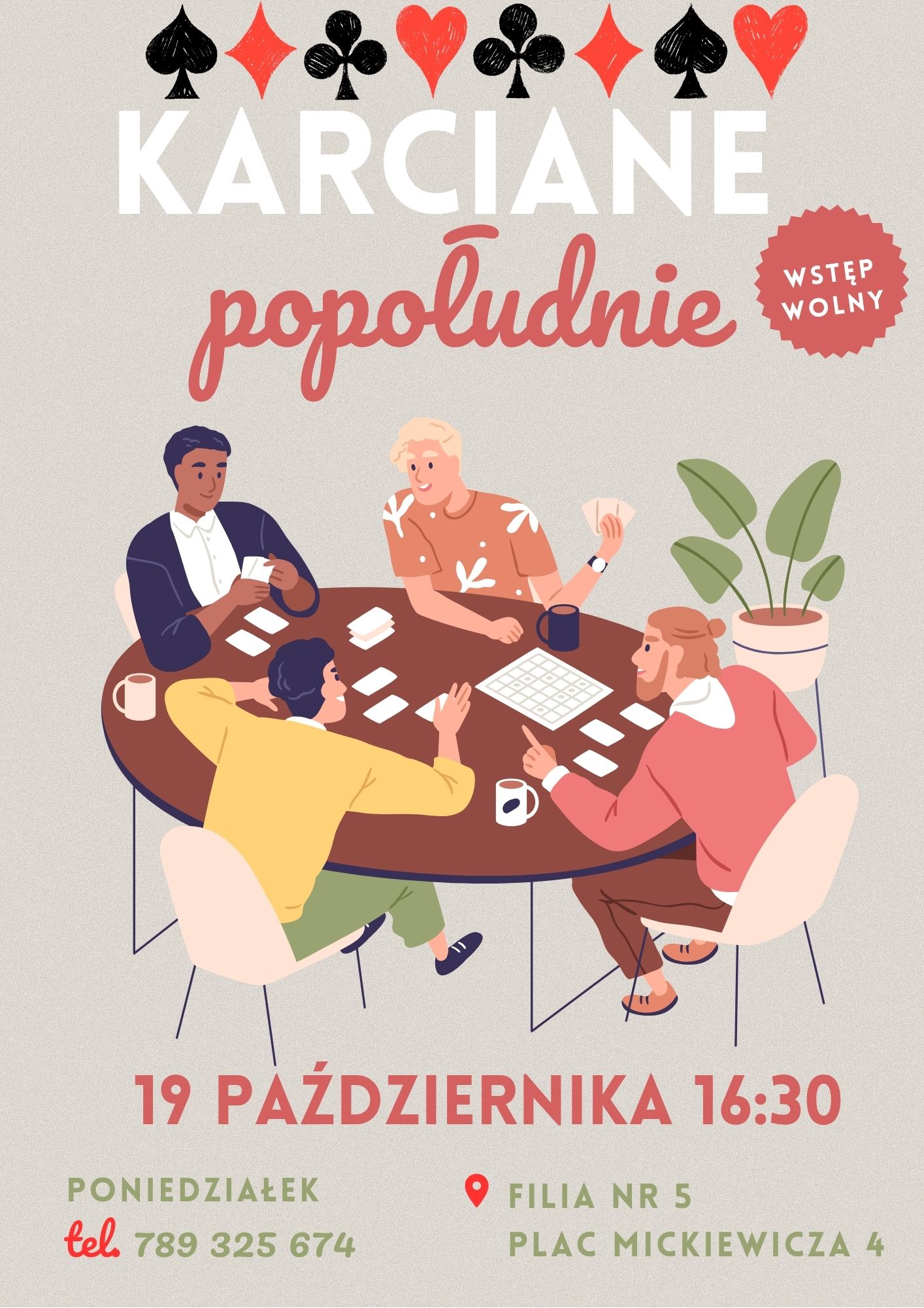 Biblioteka: Karciane popołudnie